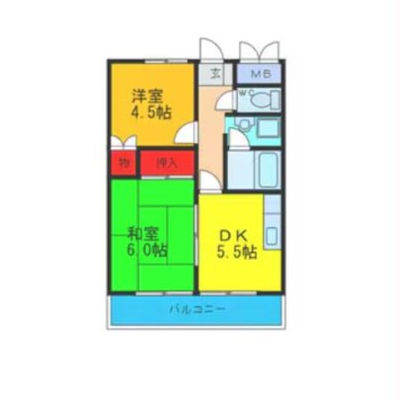 エースハイツ歌島の物件間取画像